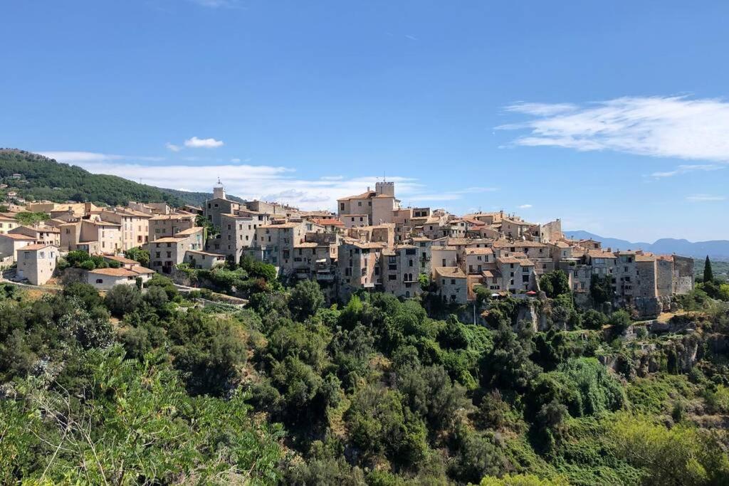 Appartement Au Calme Dans Un Espace Arbore Tourrettes-sur-Loup Exteriör bild